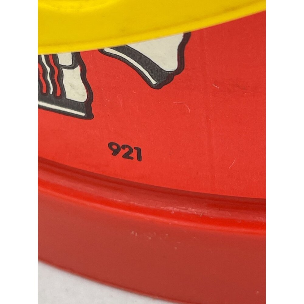 Vintage Fisher-Price Plastic Toy Drum Yellow Handle Marching Band Graphics 1979 - Picture 11 of 16